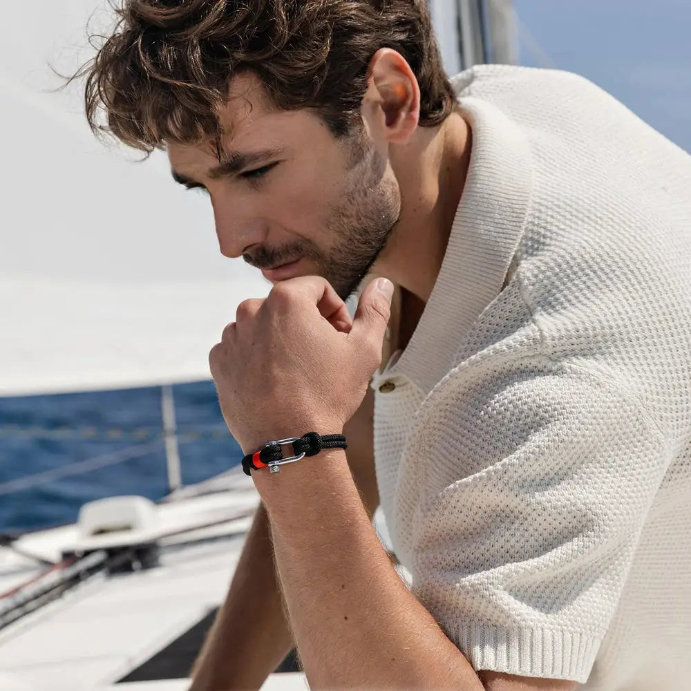 Bracelet Homme Tendance | Qualité Premium | Bracelet Noire Montessero