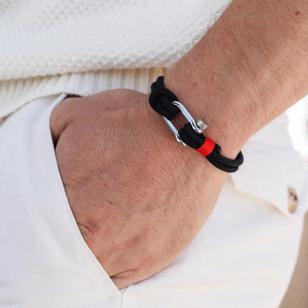 Bracelet Homme Tendance | Qualité Premium | Bracelet Noire Montessero