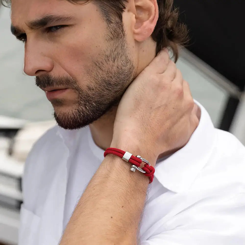 Bracelet Rouge Homme | Qualité Premium | Montessero